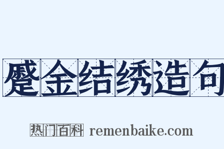 蹙金结绣造句是什么意思的图片